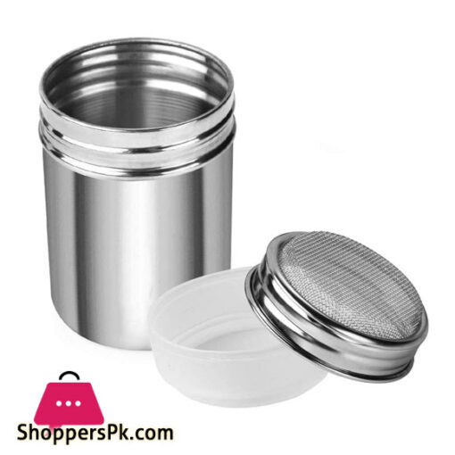Chocolate Shaker for Coffee with Sealed Lid Stainless Steel Mesh Shaker for Icing Sugar Powder Cocoa