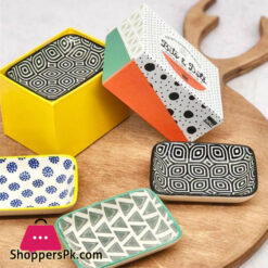 Danny Home Ceramic 6 Piece Mini Tray Set 3.75 Inch GIFT-002