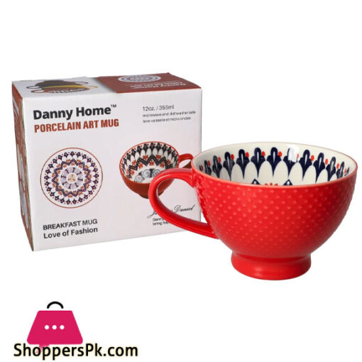 Danny Home Ceramic Bahamas Dots Mug 355ML 1Pcs
