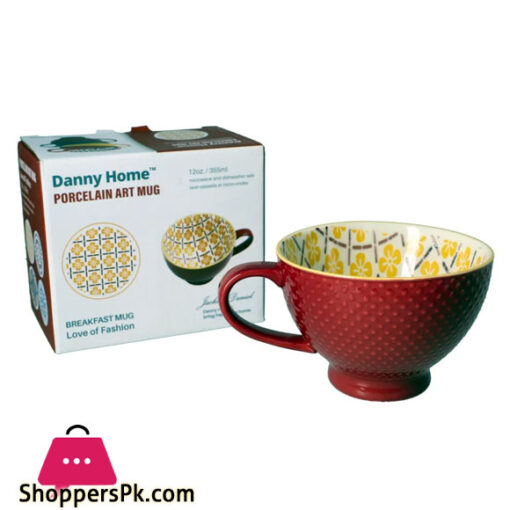 Danny Home Ceramic Clover Dots Mug 355ML 1Pcs