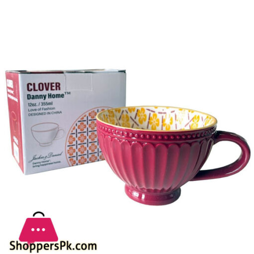 Danny Home Ceramic Clover Mug 355ML 1Pcs