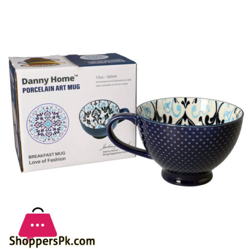 Danny Home Ceramic Santorini Dots Mug 355ML 1Pcs