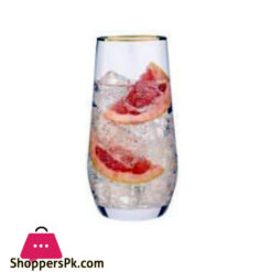 Danny Home Gold Set of 6 Water Glasses Long Glass Gold Wire Edge