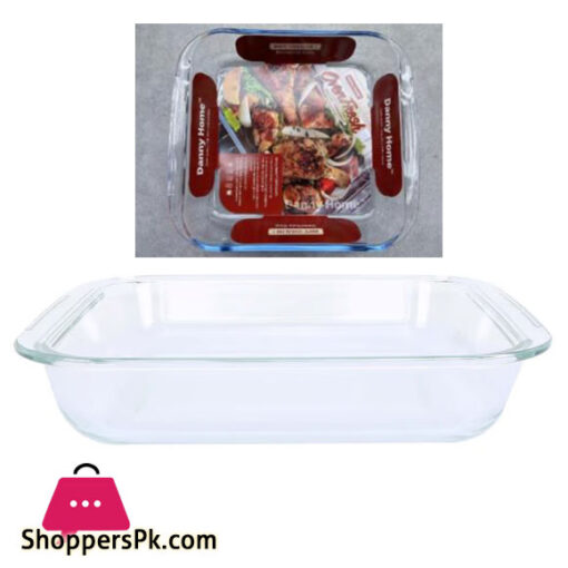 Danny Home Pyrex Glass Square Oven Pan 1.8 Liter - KP016