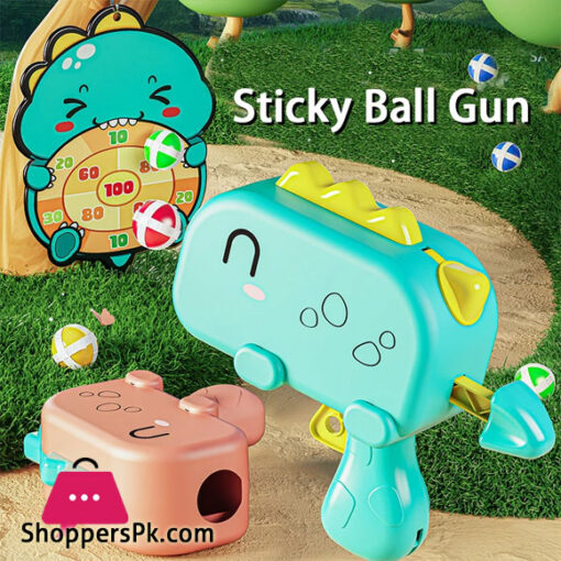 Dinosaur Ball Gun Target Ejection Sticky Ball Kid Baby Indoor Darts Boys Puzzle Throwing Ball Indoor outdoor toy gift Party game