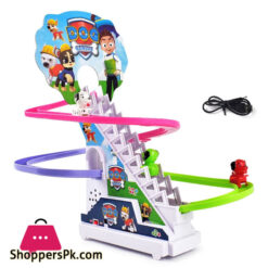 Dog Climbing Stairs Sound Light Music Slider Track Electric Stairs Children's Track