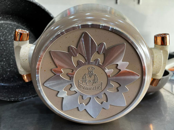 Domestic 9Pc Diamond Set - Die-Cast Aluminum Cookware Set - 9 Piece - Available In 2 Colors Rose Gold &Amp; Black - Best For Wedding Gift - Luxury Diamond Cooking Set - Organic Cooking Set