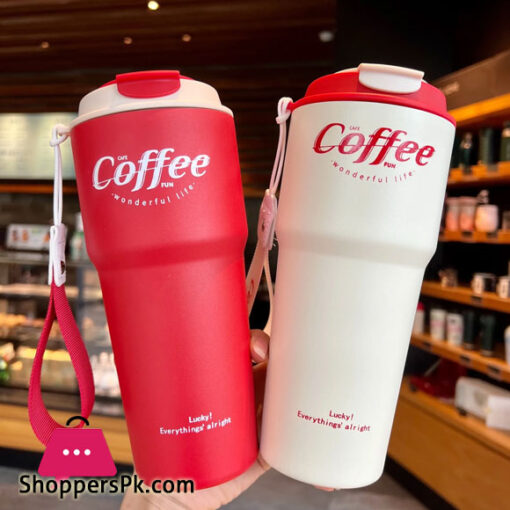 Double Stainless Steel Coffee Mug Leak-Proof Thermos Travel Thermal Vacuum Flask Insulated Cup Milk Tea Water Bottle 620ml