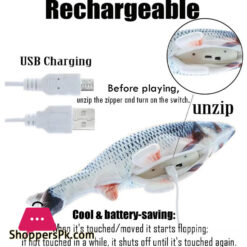 Electric Moving Fish Toy Realistic Interactive Moving Kicker Fish Toy