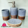 Empire Home Modern Stone 4-Piece Bathroom Accessory Ceramic Set