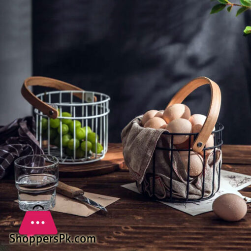 Fruit Basket Household Kitchen Vegetables Storage Basket Simple Modern Creative Iron Basket Portable Picnic Basket