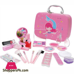 Girls Makeup Kit for Kids Children's Makeup Set Girls Princess Make Up Box Nontoxic Cosmetics Kit Toys Pretend Play Makeup Beauty Toys Gift Birthday Gift