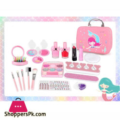 Girls Makeup Kit For Kids Children'S Makeup Set Girls Princess Make Up Box Nontoxic Cosmetics Kit Toys Pretend Play Makeup Beauty Toys Gift Birthday Gift