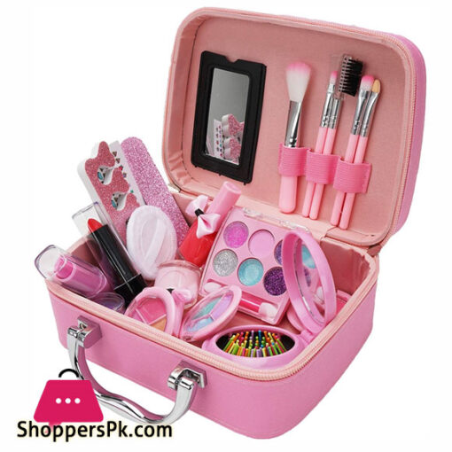 Girls Makeup Kit for Kids Children's Makeup Set Girls Princess Make Up Box Nontoxic Cosmetics Kit Toys Pretend Play Makeup Beauty Toys Gift Birthday Gift