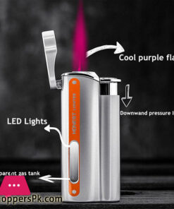 Honest Straight Into The Purple Flame Inflatable Windproof Lighter Transparent Fuel Tank Creative Trend Cool Lighter Gift Formen 33 Honest Straight Into The Purple Flame Inflatable Windproof Lighter Transparent Fuel Tank Creative Trend Cool Lighter Gift Formen - Image 4