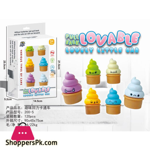 Ice Cream Pull Back Cars Toys For Children Gift For Boy Girl Ice Cream Car Toy Pack of 5