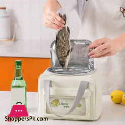 Ice Thermal Storage Pouch Cubic Consolidate Handle High-Capacity Portable Soft Fabric Thermal Snacks Organizer For Student