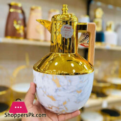 Insulated Thermos Bottle for Tea Coffee Hot and Cold Water Bottles Glass Refill Luxury Design 1L