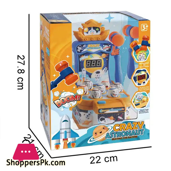 Kids Crazy Astronaut Mole Attack Game Toy Mini A Mole Machine And Pounding Toy With Light And Sound For Funny Toy 4 Kids Crazy Astronaut Mole Attack Game Toy Mini A Mole Machine And Pounding Toy With Light And Sound For Funny Toy - Image 2