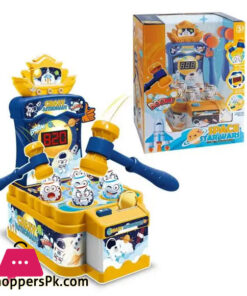 Kids Crazy Astronaut Mole Attack Game Toy Mini A Mole Machine and Pounding Toy with Light and Sound for Funny Toy