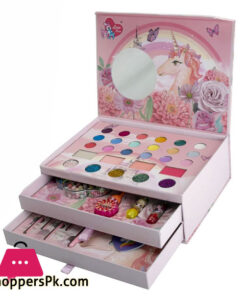 Kids Girls Makeup Kit Real Makeup Toy Washable Pretend Play Cosmetics Set for Toddlers Age 4 5 6 Years Old