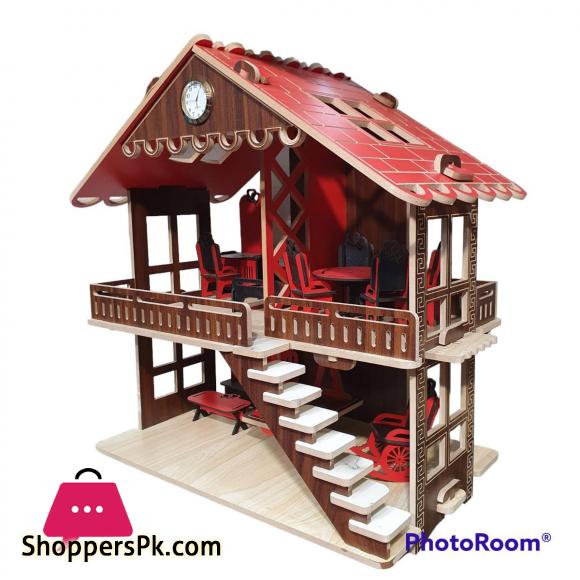 Dream Kids Wooden Doll House 6 Kids Wooden Doll House