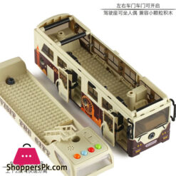 Large Drop-Resistant Detachable Children'S Simulation Car Model Toy At Double Decker Open Bus Station Of City Bus.