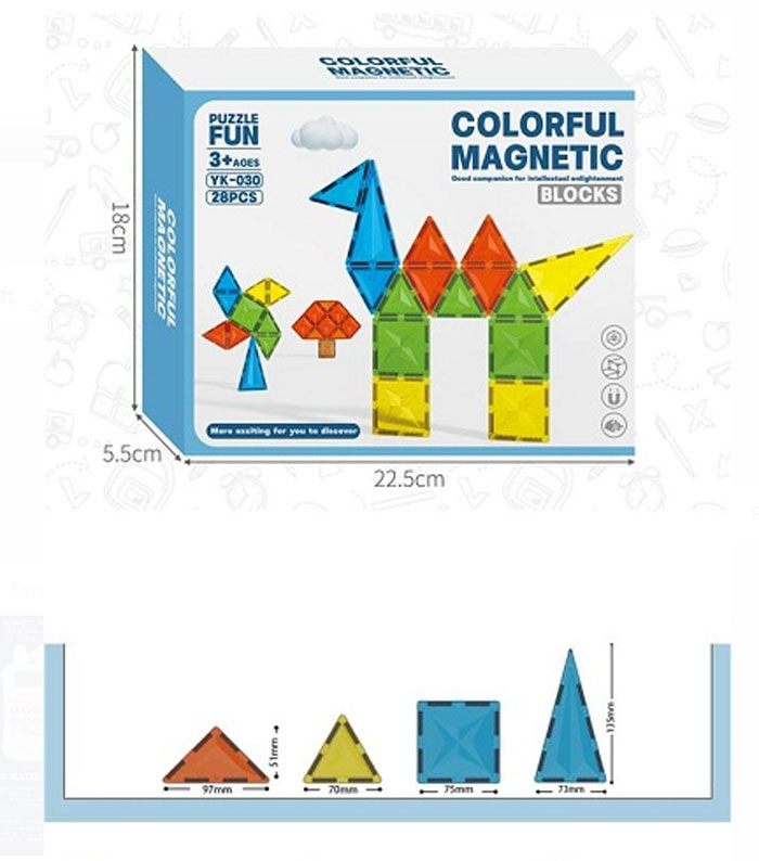 Magnetic Blocks 28-Pc Yk-030