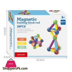 Magnetic Building Block Rod 36 Pcs