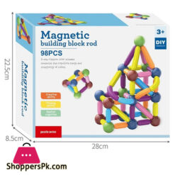 Magnetic Building Block Rod 98 Pcs