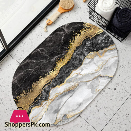 Marble Super Absorbent Nappa Skin Bathroom Mat Quick Drying Bath Rug Non-slip Entrance Doormat Toilet Home Decor Floor Mats 40*60CM