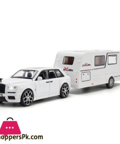 Metal Cars Toys Scale 1 :32 Rolls Royce Cullinan Caravan Diecast Alloy Car Model for Boys Gift Children Kids Toy Vehicles Sound and Light