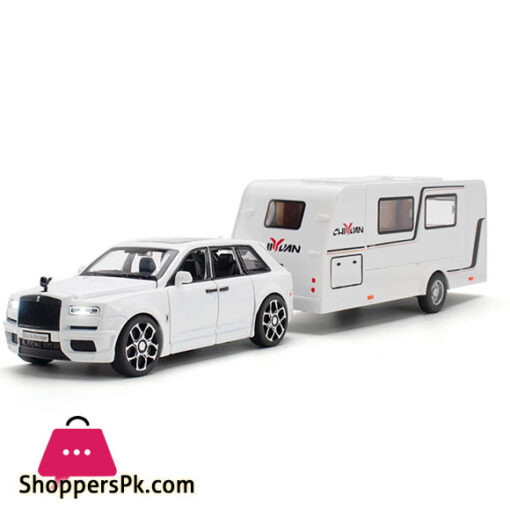 Metal Cars Toys Scale 1 :32 Rolls Royce Cullinan Caravan Diecast Alloy Car Model for Boys Gift Children Kids Toy Vehicles Sound and Light