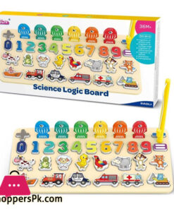 Numbers, Animals and Vehicles Interactive Board with Magnetic Fishing – 013