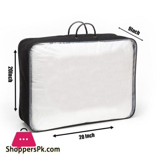 PE and Non Woven Clear Transparent Dustproof Blanket Bag Organiser Bedsheet Packing Bags