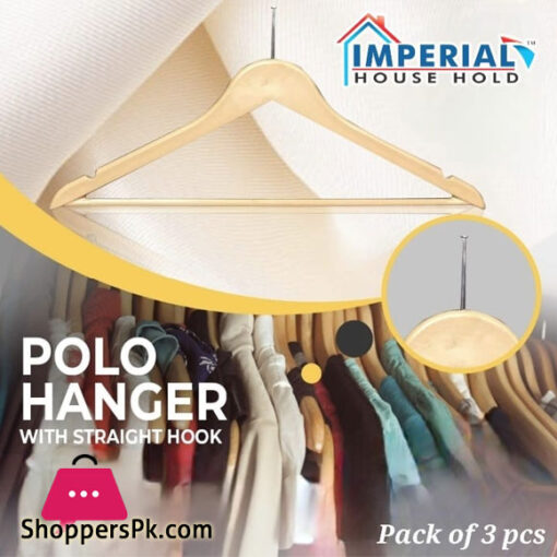 Polo Hanger With Straight Hook Pack of 3