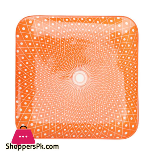 Danny Home Porcelai Inside Orange 10 Inch Flat Plate