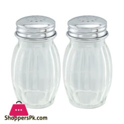 Screw Top Glass Salt And Pepper Shakers Big Belly Pack Of 2