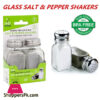 Screw Top Glass Salt And Pepper Shakers Flat Pack Of 2