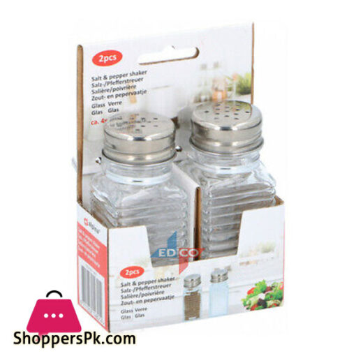 Screw Top Glass Salt and Pepper Shakers pack of 2