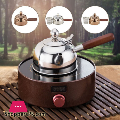 Stainless Steel Tea Kettle Anti-scalding Handle for Induction Cooker 550Ml Capacity Gold Color