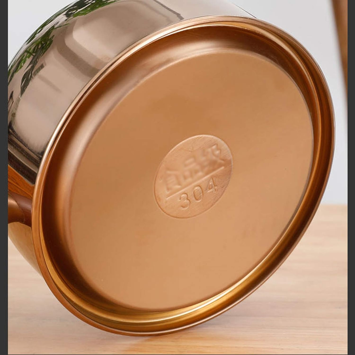 Stainless Steel Tea Kettle Anti-Scalding Handle For Induction Cooker 550Ml Capacity Rose Gold Color