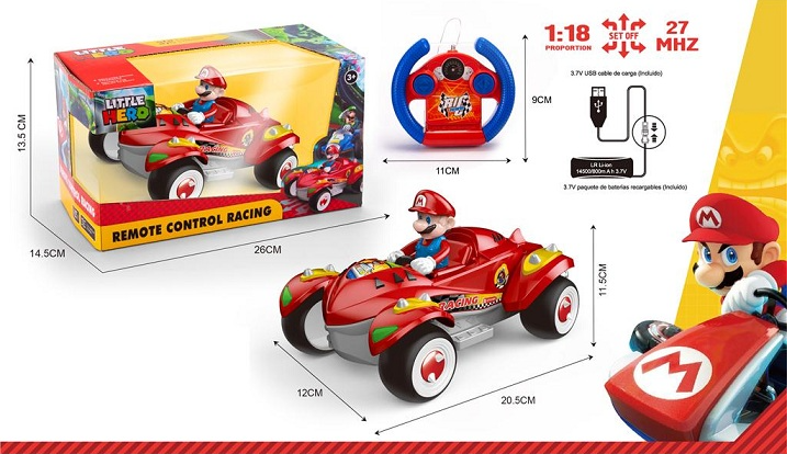 Super Mario Sega All-Stars Racing Rc: 1:18 Scale 2.4Ghz Remote Controlled Car
