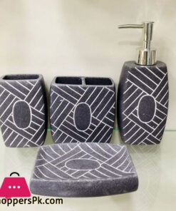 TANGLED LINES BATHROOM SET OF 4