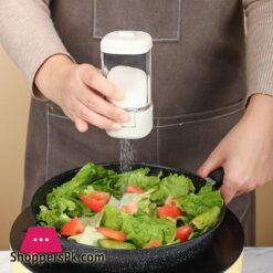 Happier Kitchen Salt Control Bottle Press Type Quantitative Salt Shaker Seasoning Jar Limited Container 2Gpress Cooking Storage Bottle