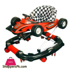 2 in 1 Rocking Plus Baby Walker Formula Car Shape with Lights & Music, in Random colors