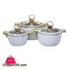 3 Piece Hot Pot Set Off White Color 2 1679 3 Piece Hot Pot Set Off White Color