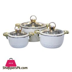 1679 3 Piece Hot Pot Set Off White Color