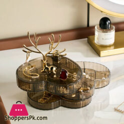 3 Layers Jewelry Storage Box Luxury Jewelry Organizer Plastic Large Capacity Earrings Rings Necklace Jewelry Organizer