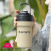 304 Stainless Steel Coffee Thermos Cup Convenient And Beautiful Water Cup Double Drink Tumbler With Straw